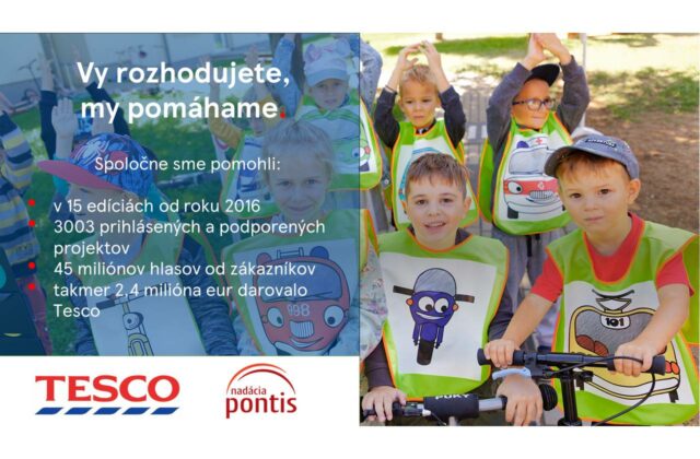 Osem rokov, tri tisícky projektov: Tesco mení Slovensko k lepšiemu s grantom Vy rozhodujete,…