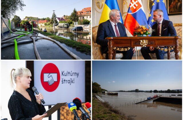 Top foto dňa (18. september 2024): Pellegrini prijal ukrajinského ministra zahraničia, priesaky povodňových zábran…