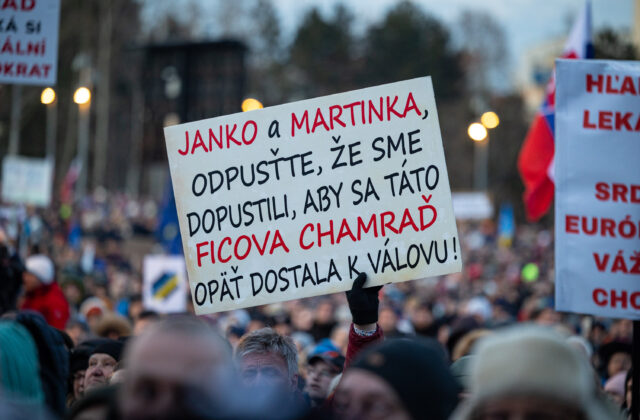 Na proteste „Sedem rokov bez Jána a Martiny“…