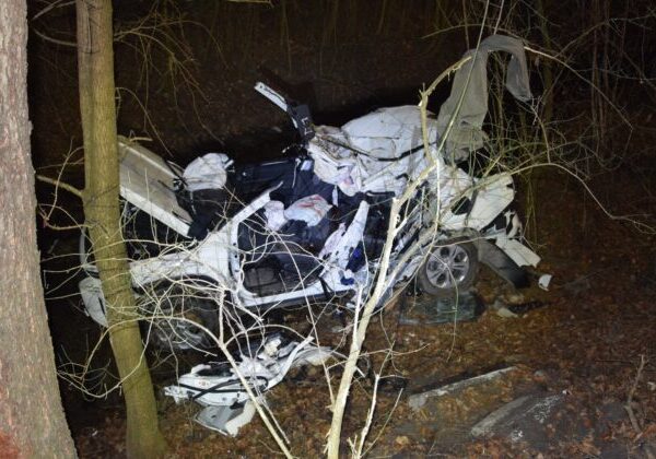 Medzi Ilavou a Hornou Porubou sa stala tragická dopravná nehoda, vodič auta prišiel o život po náraze do stromu – FOTO