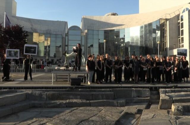 Na proteste Netreba nám Netrebko sa zišlo niekoľko stoviek ľudí. Odmietli koncert speváčky, ktorá podporovala Putina – VIDEO