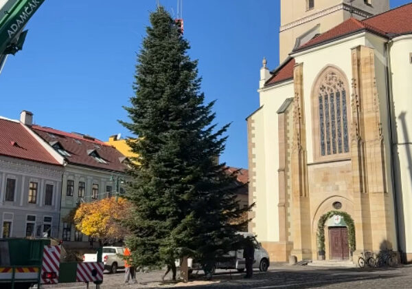 Vianočný stromček už osadili v Bratislave aj Prešove. Kedy návštevníkov privítajú prvé stánky? – VIDEO