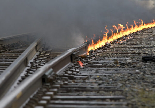 Légia Slobody Ruska spálila desiatky lokomotív ruských nákladných vlakov