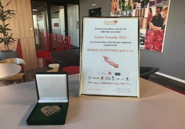 Spoločnosť Henkel Slovensko už po piatykrát ocenená v súťaži Senior Friendly za systematickú podporu seniorov