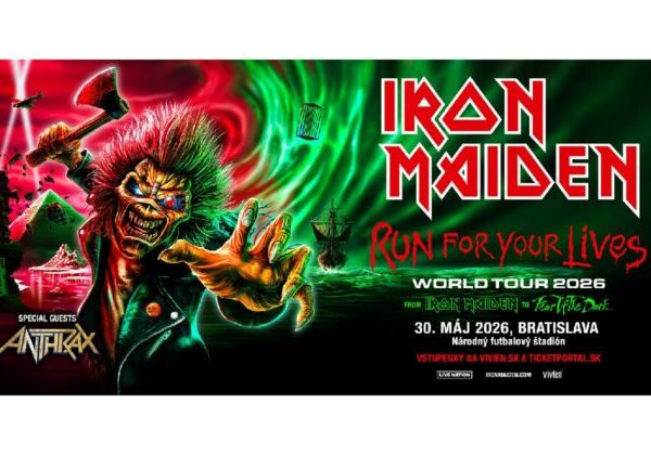 Pripravte sa na najväčšiu metalovú udalosť roka – Iron Maiden privedú do Bratislavy Anthrax