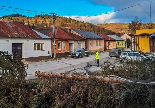 Polícia vystríha pred nepriaznivým počasím v gelnickom okrese, pre silný vietor tam padajú stromy