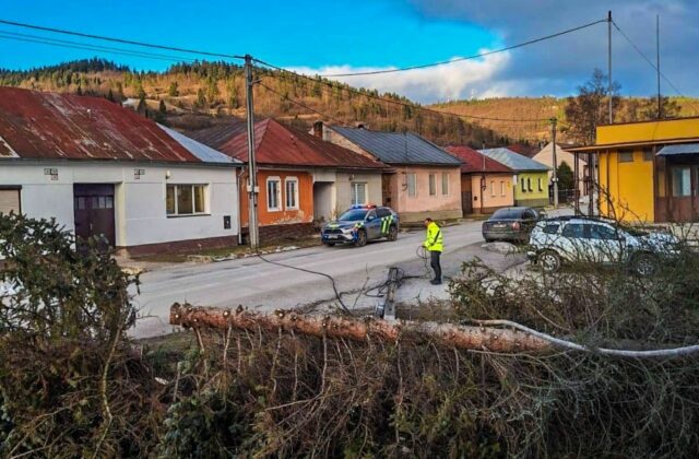 Polícia vystríha pred nepriaznivým počasím v gelnickom okrese, pre silný vietor tam padajú stromy