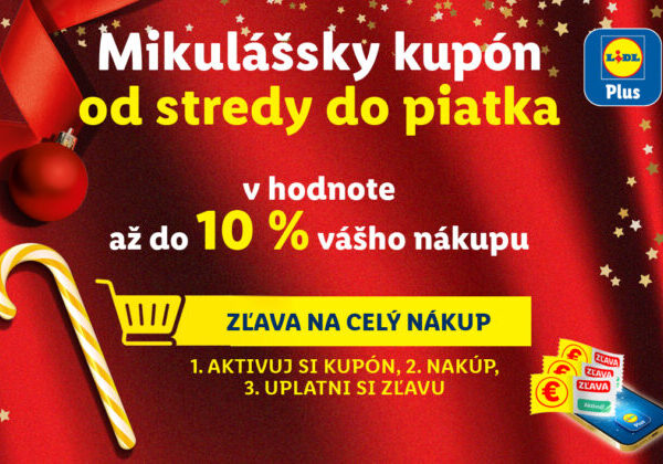 Nakupovať s Lidl Plus sa oplatí. Mikuláš prináša zľavu až do 10 %