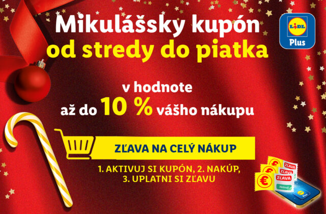 Nakupovať s Lidl Plus sa oplatí. Mikuláš prináša zľavu až do 10 %