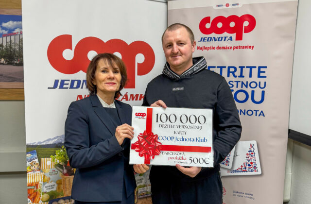 COOP Jednota Nové Zámky prekročila hranicu 100 000 držiteľov vernostnej karty