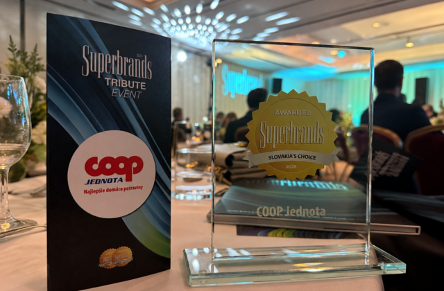 COOP Jednota získala prestížne ocenenie Superbrands Slovakia už 13. raz